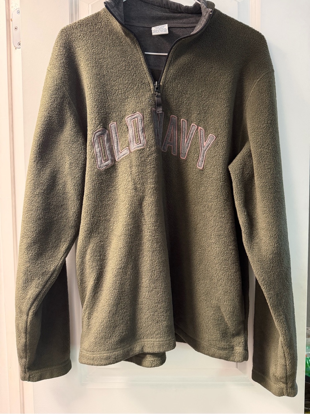 Old Navy Dark Olive Green Zip-Up Fleece Jacket